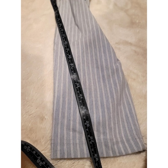 Calvin Klein Stretchy Cropped Ankle Pants Striped Decorative Zipper Pockets Sz10 - Picture 6 of 11